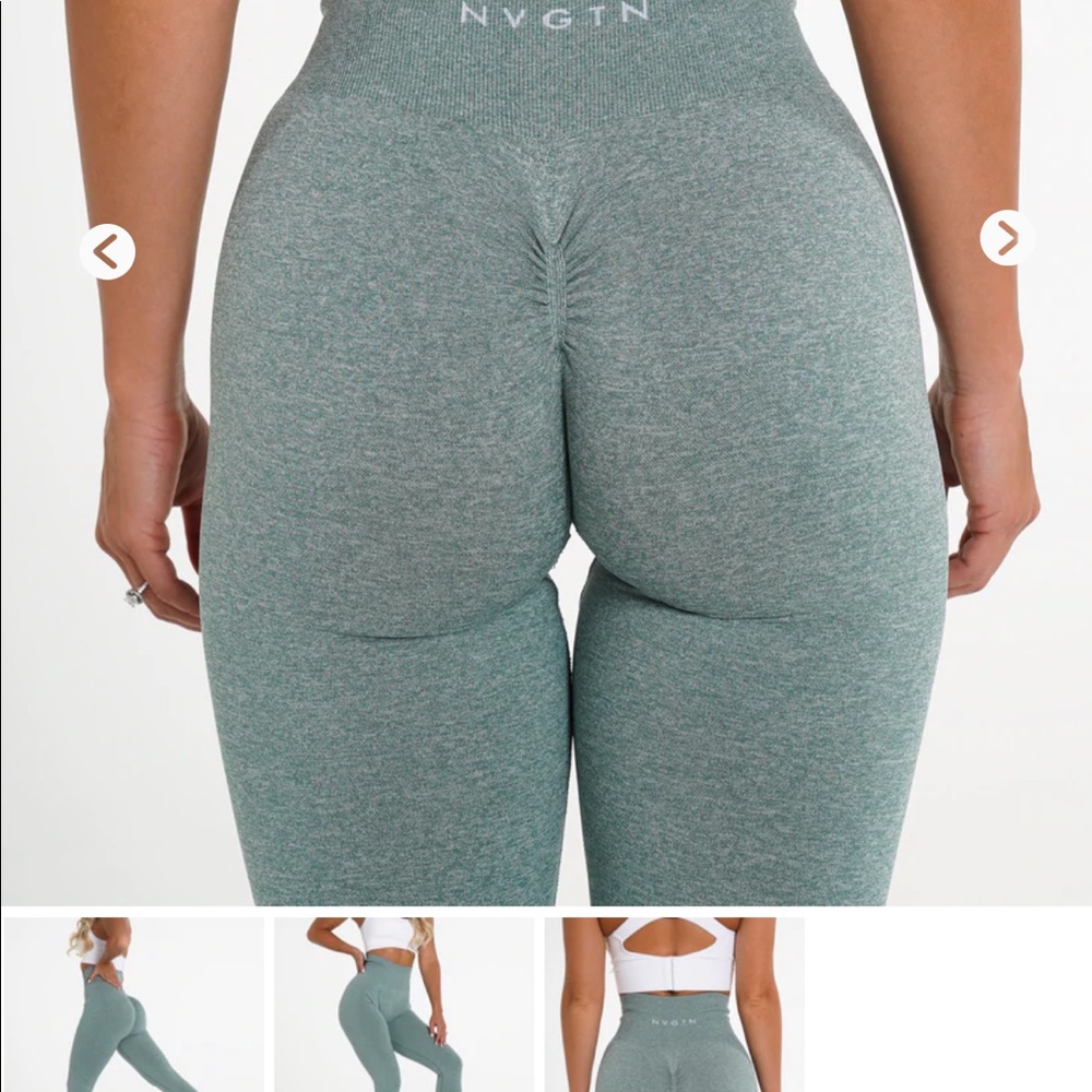 NVGTN Sage Green Scrunch Seamless Leggings